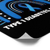 Diabetes Typ 1 Monat Poster (Ecke)
