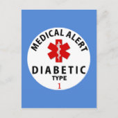 DIABETES TYP 1 POSTKARTE (Vorderseite)
