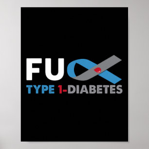 Diabetes Typ 1 Sensibilitätsunterstützung Überlebe Poster