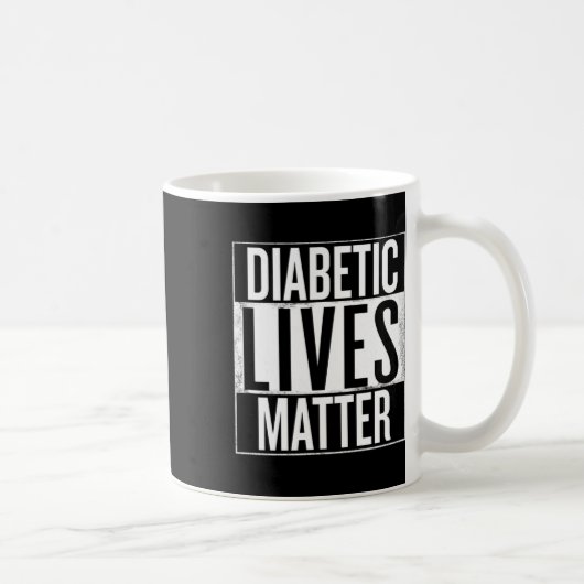 Diabetes Typ 1 und Typ 2 Kaffeetasse (Rechts)