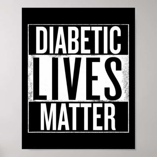 Diabetes Typ 1 und Typ 2 Poster (Vorne)