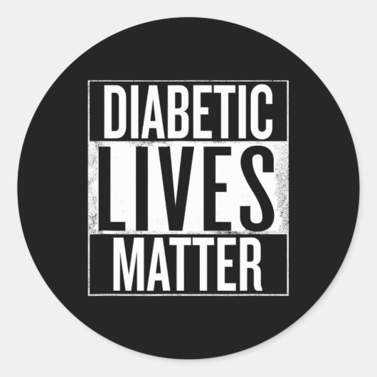 Diabetes Typ 1 und Typ 2 Runder Aufkleber (Vorderseite)