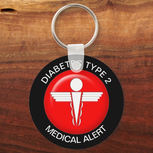 Diabetes Typ 2 Schlüsselanhänger (Vorderseite)