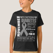 Diabetes-Typ Bewusstsein november diabetic lustige T-Shirt (Vorderseite)