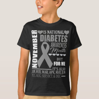 Diabetes-Typ Bewusstsein november diabetic lustige T-Shirt