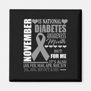 Diabetes-Typ Bewusstsein november diabetischer Spa Magnet