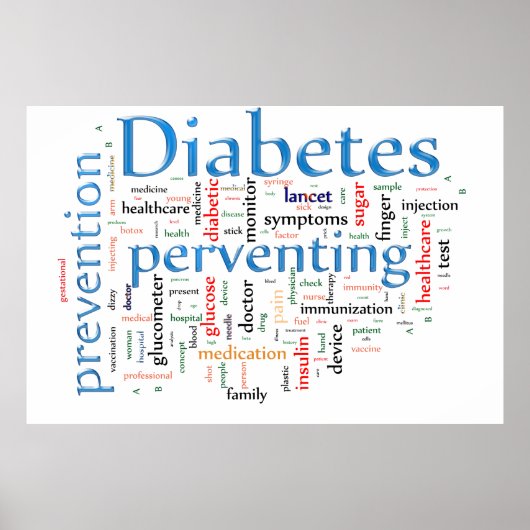 Diabetes und Prävention Poster (Vorne)