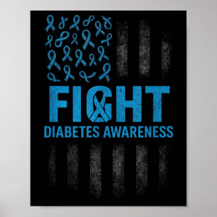 Diabetes - Unterstützung des medizinischen Krieger Poster
