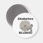 Diabetes verhindert Bewusstseinsbildung Magnet (Vorderseite/Rückseite)