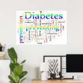 Diabetes Vorbeugung von Regenbogen Poster (Heimbüro)