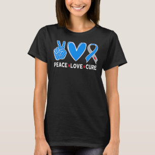 Diabetes Warrieness Blue Peace Liebe Cure F T-Shirt
