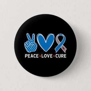 Diabetes Warrieness Blue Peace Liebe Heilung Fa Button