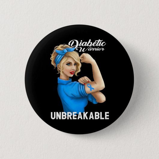 Diabetes Warrieness Insulin Diabetiker Typ 1 Button (Vorderseite)