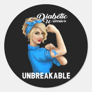 Diabetes Warrieness Insulin Diabetiker Typ 1 Runder Aufkleber