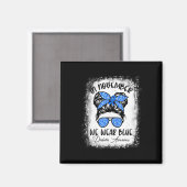 Diabetes Warrior Awareness Diabetic Support Typ W Magnet (Vorderseite/Rückseite)