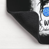 Diabetes Warrior Awareness Diabetic Support Typ W Mousepad (Ecke)