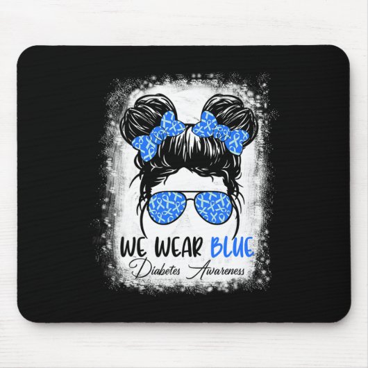 Diabetes Warrior Awareness Diabetic Support Typ W Mousepad (Vorne)