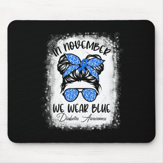 Diabetes Warrior Awareness Diabetic Support Typ W Mousepad (Vorne)