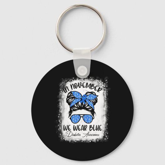 Diabetes Warrior Awareness Diabetische Unterstützu Schlüsselanhänger (Vorderseite)
