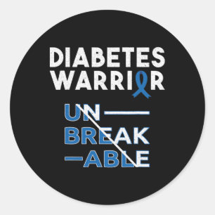 Diabetes Warrior Diabetes Awareness Montag Runder Aufkleber