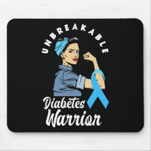 Diabetes Warrior Diabetiker T1d Diabetes Bewusstse Mousepad