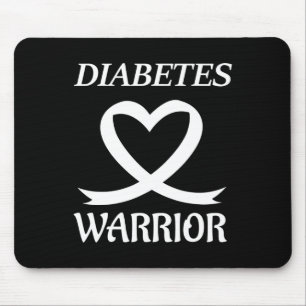 Diabetes Warrior Herz Ribbon Diabetiker Bewusstsei Mousepad