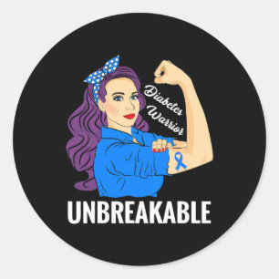 Diabetes Warrior Sugar Diabetes Typ 1 2 Awareness Runder Aufkleber