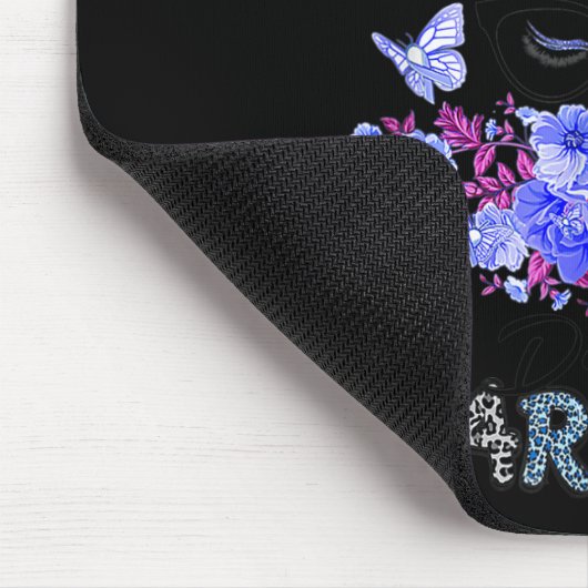 Diabetes Warrior T1d Messy Bun Hair Diabetes Aware Mousepad (Ecke)