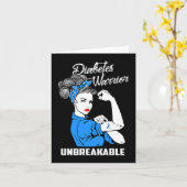 Diabetes Warrior Unbrechbare Diabetes Awareness G Karte (Gelbe Blume)