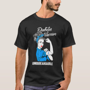 Diabetes Warrior Unzerbrechliche Diabetes Bewussts T-Shirt