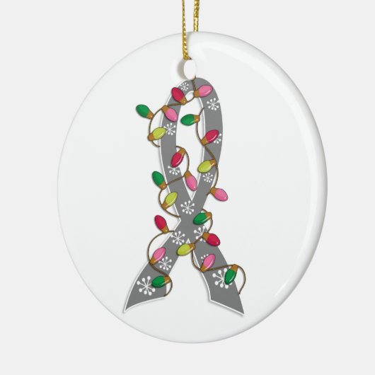 Diabetes-Weihnachtslicht-Band Keramikornament (Links)
