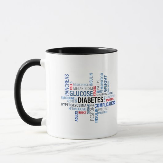 Diabetes Words Combo-Tasse Tasse (Links)