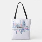 Diabetes Words-Tasche Tasche (Rückseite)