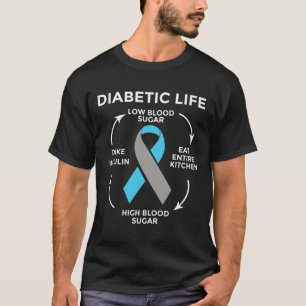Diabetes-Zitate Diabetes Bekämpft Diabetes Awarene T-Shirt