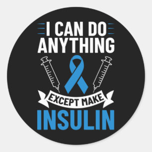 Diabetes-Zitate Diabetes Bekämpft T1D Diabetes Awa Runder Aufkleber