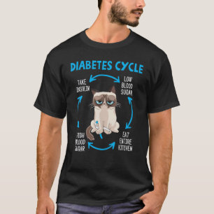 Diabetes-Zyklus Katze T-Shirt