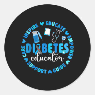 Diabetesberater unterstützen Diabetes-Bewusstsein Runder Aufkleber