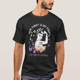 Diabetesbewusstsein Ihr Kampf ist mein Kampf Typ 1 T-Shirt