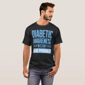 Diabetic Awareness Wear Blue Proudly T-Shirt (Vorne ganz)