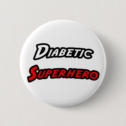 Diabetic Superhero Button (Vorderseite)