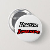 Diabetic Superhero Button (Vorne & Hinten)