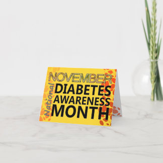 Diabetics November Diabetes Awareness Month Leaves Karte