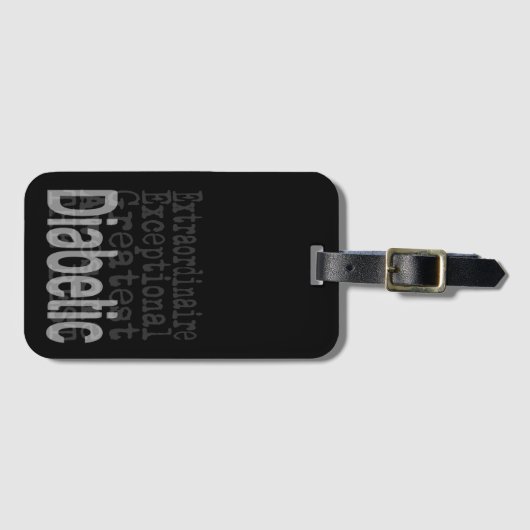 Diabetiker Extraordinär Gepäckanhänger (Vorderseite (Horizontal))