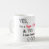 Diabetiker können Zucker essen Kaffeetasse (Vorderseite Links)