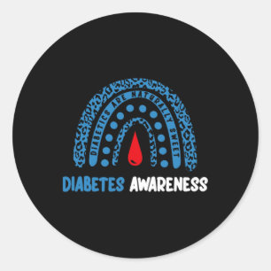 Diabetiker sind natürlich süß - Diabetes-Bewusstse Runder Aufkleber