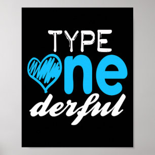 Diabetiker Typ 1 derful T1d Diabetes Bewusstsein Poster