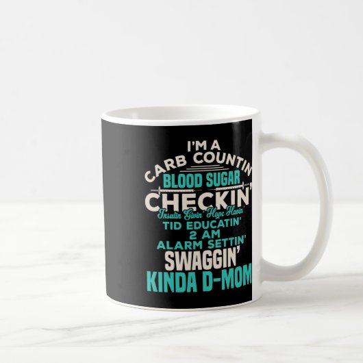 Diabetiker Typ 1 Diabetes-Sensibilisierung Mama Kaffeetasse (Rechts)