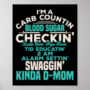 Diabetiker Typ 1 Diabetes-Sensibilisierung Mama Poster