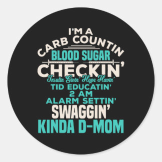 Diabetiker Typ 1 Diabetes-Sensibilisierung Mama Runder Aufkleber