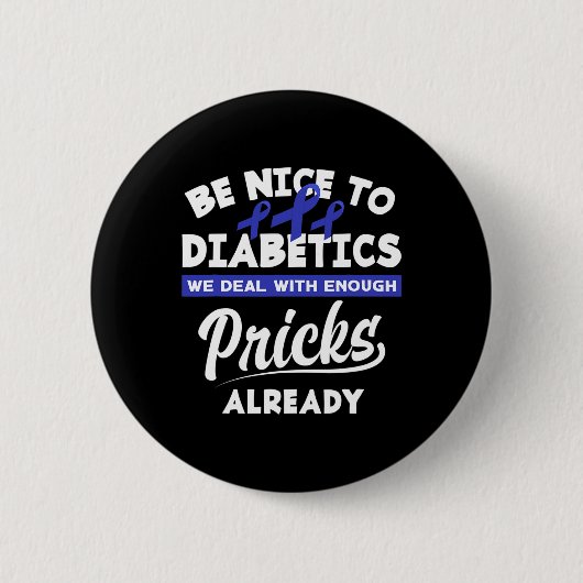 Diabetiker Typ 1 Diabetes T1d Diabetes Awarenes Button (Vorderseite)